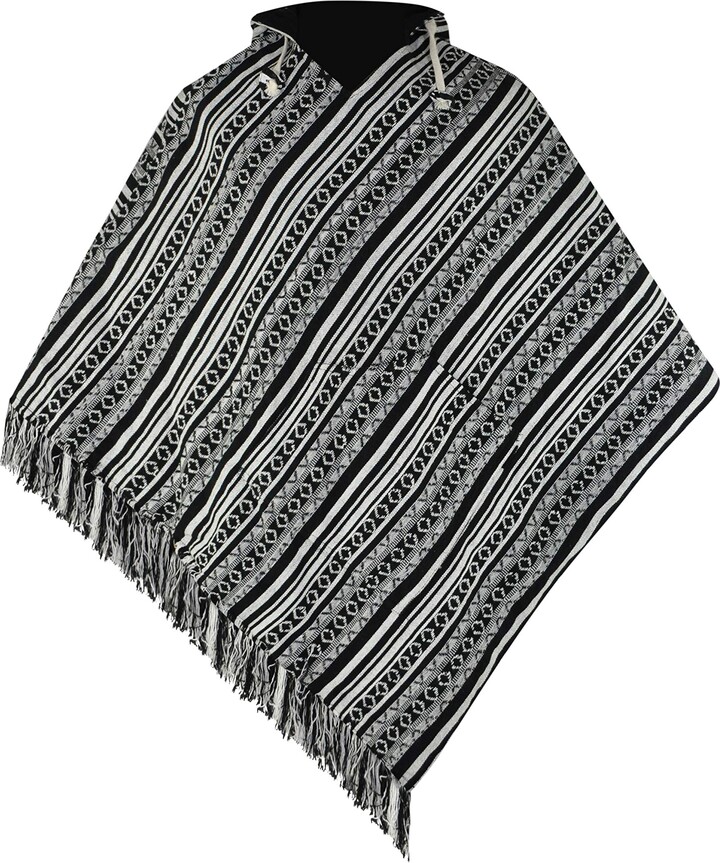 virblatt mens poncho 100 cotton Mexican poncho Baja hoodie