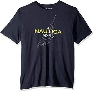 Nautica Men's Big and Tall Short Sleeve J-Class Outline Crewneck T-Shirt