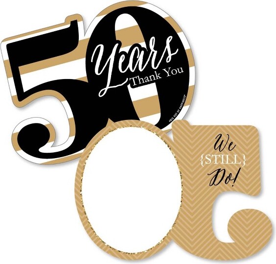 Big Dot of Happiness We Still Do 50th Wedding Anniversary Shaped
