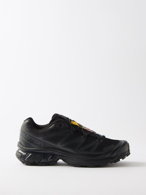 salomon black trainers