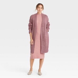 A New Day Women's Cable Knit Open-Front Cardigan