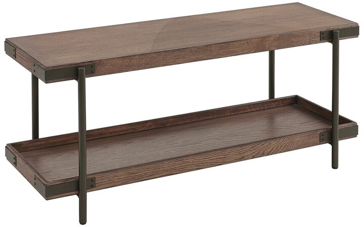 Alaterre Kyra 42In Oak & Metal Bench With Shelf