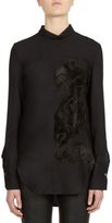 Thumbnail for your product : Ann Demeulemeester Solid Long Sleeve Embroidered Top
