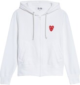 Thumbnail for your product : Comme des Garçons PLAY Layered Hearts Appliqué Zip Hoodie