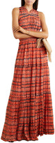 Thumbnail for your product : Ulla Johnson Freesia Twist-back Tie-dyed Silk-georgette Maxi Dress