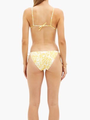 Eres Starfish Coralsand-print Bikini Top - Yellow White