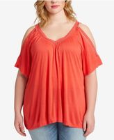 Thumbnail for your product : Jessica Simpson Trendy Plus Size Cold-Shoulder T-Shirt