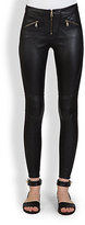 Thumbnail for your product : Givenchy Leather Zipper Leggings