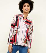 Thumbnail for your product : New Look Lulua London Floral Stripe Shirt