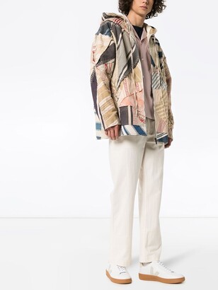 By Walid Phoenix patchwork hooded jacket