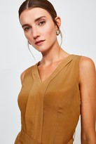 Thumbnail for your product : Karen Millen Silk Tie Waist V-Neck Short Dress