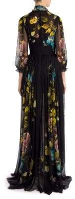 Dolce & Gabbana Georgette Floral-Print Gown