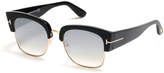 Thumbnail for your product : Tom Ford Dakota Semi-Rimless Cat-Eye Flash Sunglasses, Smoke/Black