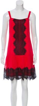 ALICE by Temperley Silk Lace-Trimmed Dress