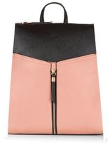 Thumbnail for your product : New Look Black and Pink Formal Zip Front Backpack