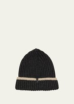 Thumbnail for your product : Brunello Cucinelli Cashmere Contrast Stitch Beanie
