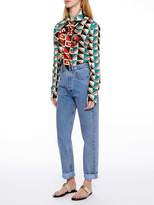Thumbnail for your product : Gucci Pussy-Bow Printed Silk-Twill Shirt