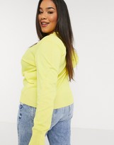 Thumbnail for your product : Daisy Street Plus 90s cardigan with star buttons in rib knit