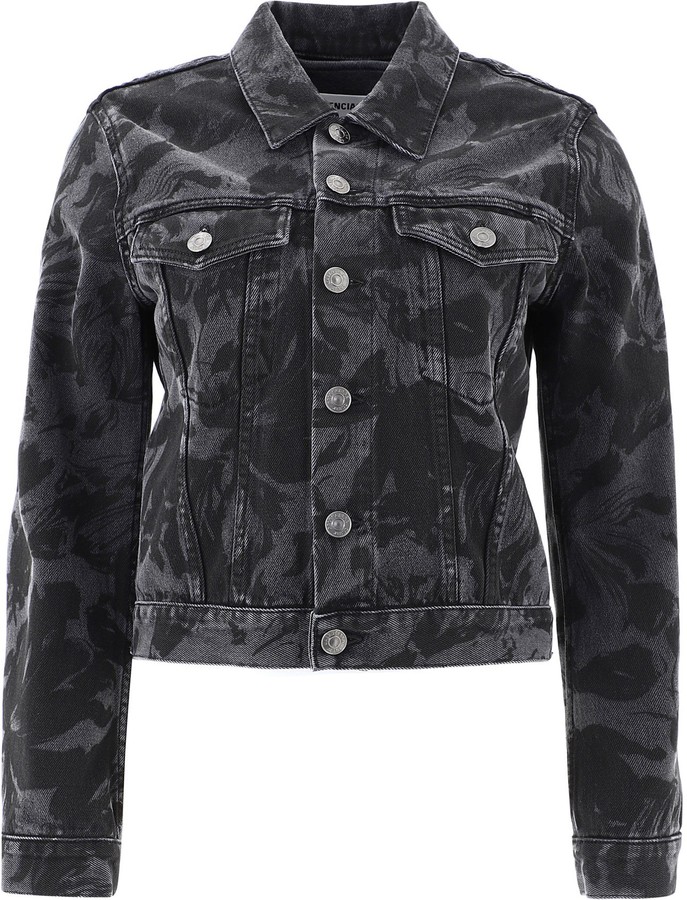 balenciaga grey denim jacket