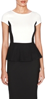 Thumbnail for your product : The Limited Colorblock Ponte Peplum Top
