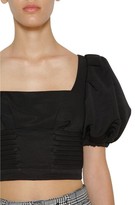 Thumbnail for your product : Self-Portrait Balloon Sleeves Ottoman Cropped Top