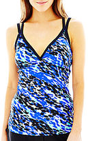 Thumbnail for your product : Free Country Leopard Print Adjustable Tankini Swim Top