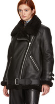 Thumbnail for your product : Acne Studios Black Leather and Shearling Velocite Jacket