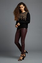Thumbnail for your product : Dorothy Perkins Womens Petite Berry Faux Leather Jeans