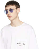 Thumbnail for your product : Mykita Silver and Blue Studio5.1 Sunglasses
