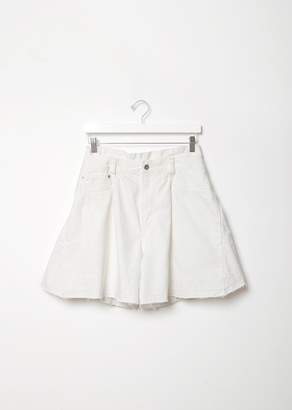 Sacai White Denim Shorts White