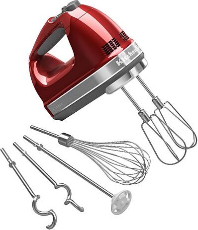 KitchenAid 9-Speed Hand Mixer with Accessories - Candy Apple Red