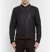 Thumbnail for your product : Kolor Checked Wool Bomber Jacket