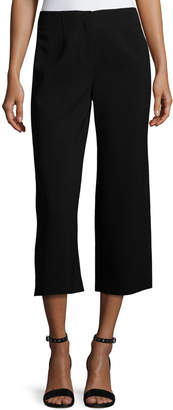 Lafayette 148 New York Finesse Crepe Cropped Pants, Black