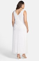 Thumbnail for your product : Pisarro Nights Embellished V-Neck Long Dress (Plus Size)