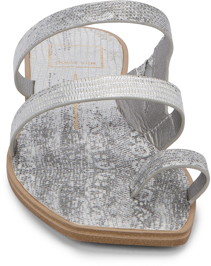 dolce vita isala 3 croc textured slide sandal