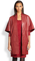 Thumbnail for your product : Josie Natori Leather Coat