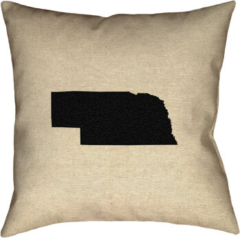 ArtVerse Katelyn Smith Nebraska Pillow in , Spun Polyester/Euro Pillow