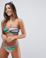 Thumbnail for your product : ASOS Design Mixed Bright Stripe High Leg Hipster Bikini Bottom
