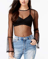 Thumbnail for your product : MinkPink Barroco Dot-Print Mesh Top