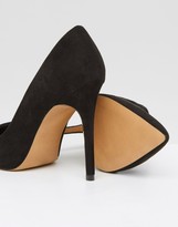 Thumbnail for your product : ASOS DESIGN Wide Fit Paris pointed high heeled court shoes in black