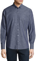 Thumbnail for your product : Zachary Prell Dobby-Print Long-Sleeve Sport Shirt