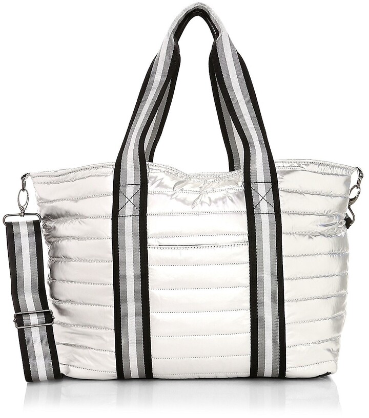Think Royln Wingman Metallic Quilted Tote ShopStyle Shoulder Bags