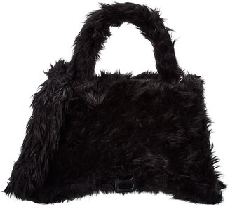 Balenciaga Fluffy Hourglass Shoulder Bag