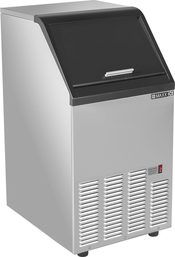 Maxx Ice Freestanding Icemaker in Stainless Steel (75lb.), Liftgate:- Liftgate