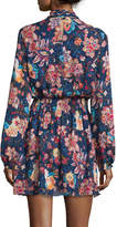 Thumbnail for your product : Haute Hippie Free Love Floral Silk Mini Dress, San Franciscan Night