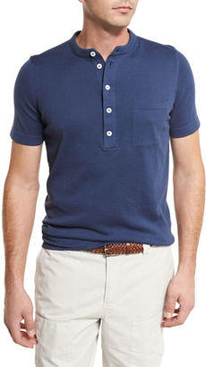 Brunello Cucinelli Short-Sleeve Henley T-Shirt