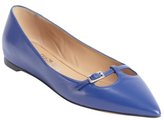 Thumbnail for your product : Ferragamo sapphire leather 'Patty' cutout detail flats