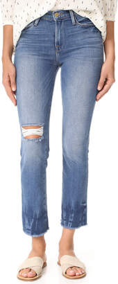 Frame Le High Straight Raw Edge Fade Jeans