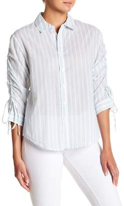 Always & Forever Shirred Sleeve Striped Blouse