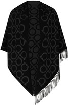 Thumbnail for your product : Ferragamo Gancini fringed knitted scarf